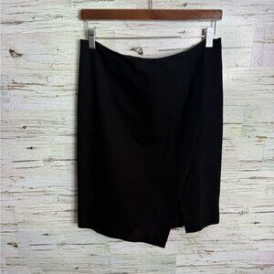 White House Black Market Black Pencil Skirt slit size 8
